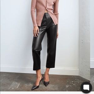 Aritzia Babaton Command Cropped Pant - vegan leather